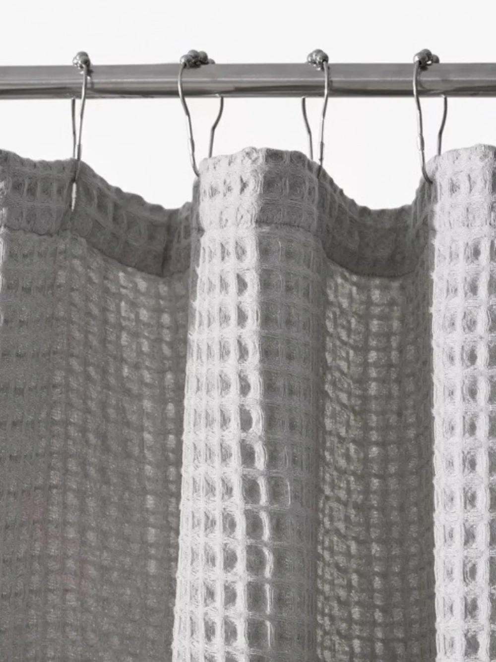 Vera Want Marled Waffle 70”x72” Shower Curtain, Aquamarine Gray883893730281